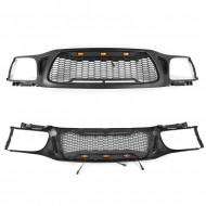 honeycomb front grill with 3 led lights for 2001-2004 toyota tacoma