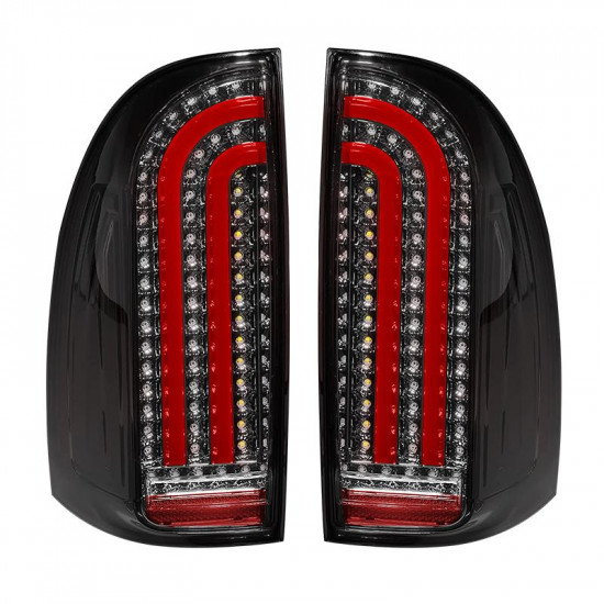 roxmad led rear black brake tail lights for 2005-2015 toyota tacoma