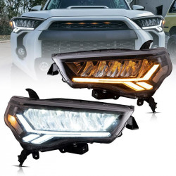 shark teeth style led headlight with dynamic drl for 2014-2023 toyota 4runner