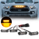 roxmad smoked amber/white led grill raptor lights kit for 2016-2023 trd pro toyota tacoma