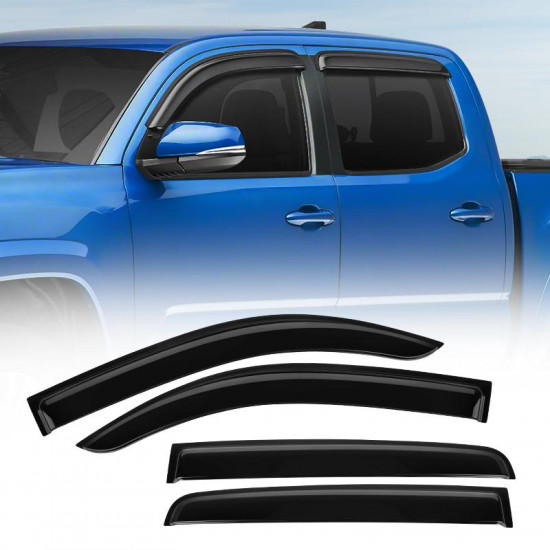 roxmad ventvisor side window deflector fit for 2016-later toyota tacoma double cab