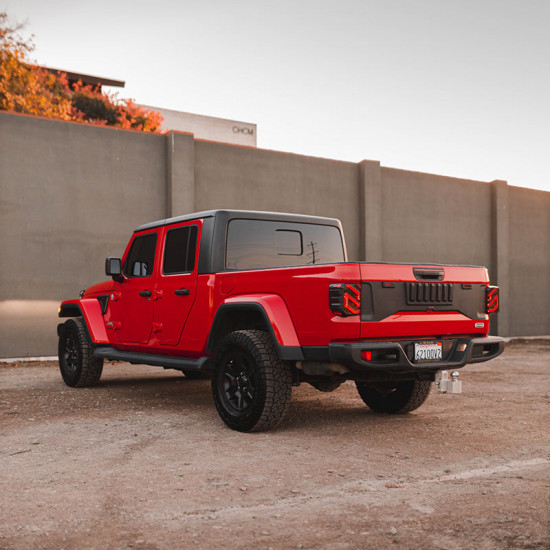 s-shape full led tail lights assembly for 2020-later jeep gladiator jt