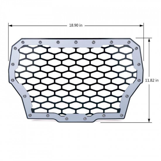 usa only silver steel mesh grille for 2017 polaris rzr turbo models