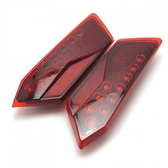 smoked red led tail lights rear break lamp for 14-15 polaris rzr 900