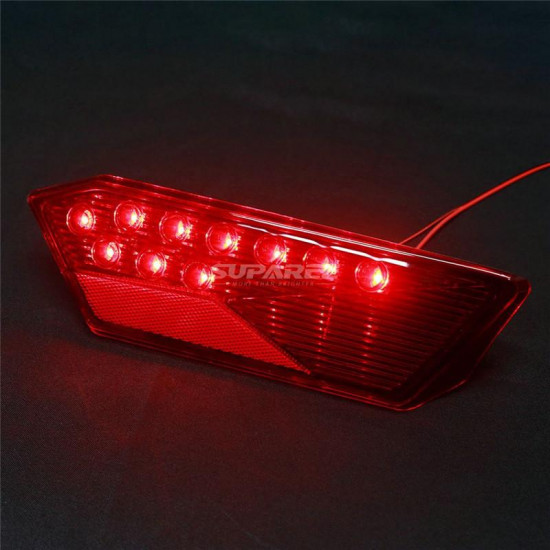 smoked red led tail lights rear break lamp for 14-15 polaris rzr 900