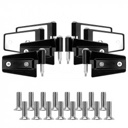 steel door hinges kit compatible with 2007-2018 jeep wrangler jk