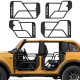 beast style bronco tube doors half doors with side view mirror for 2021-2023 ford bronco 4 doors