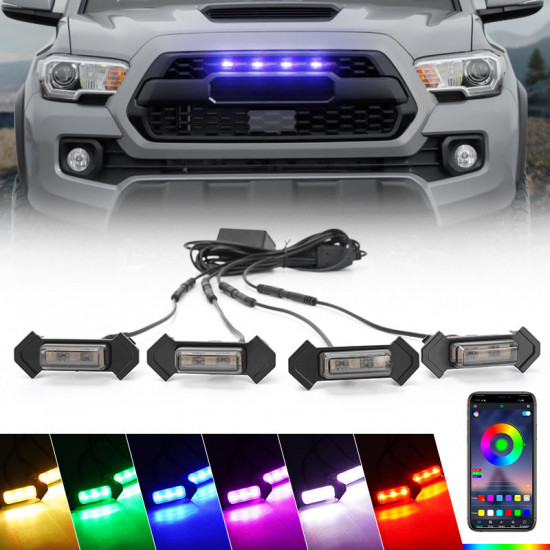 rgb front led grille/raptor lights kit for 2016-later tacoma trd pro