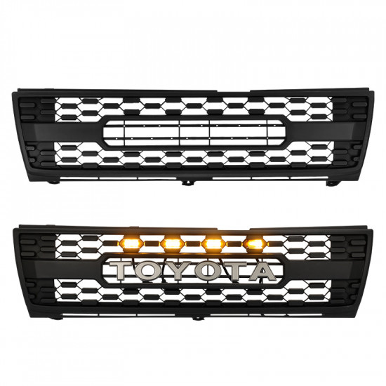 trd pro style front grill with grille lights for 1997-2000 toyota tacoma