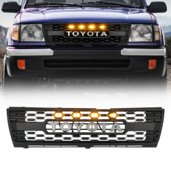 trd pro style front grill with grille lights for 1997-2000 toyota tacoma