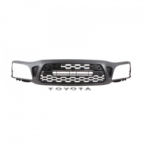 trd pro style grill with toyota letter & raptor lights for 2001-2004 toyota tacoma