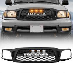trd pro style grill with toyota letter & raptor lights for 2001-2004 toyota tacoma