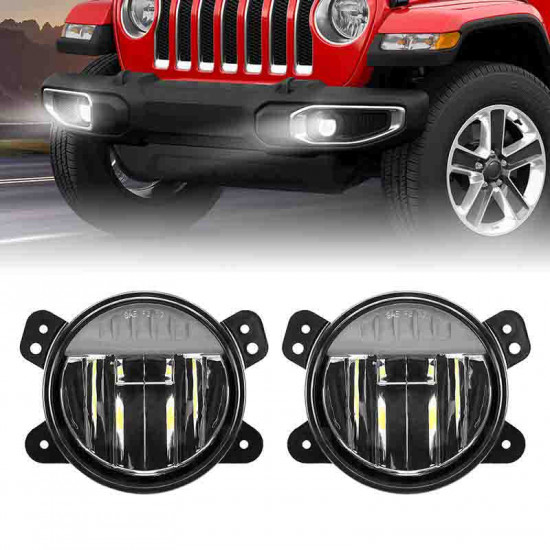 upgraded led fog light compatible assembly kit for 2018+ jeep wrangler jl and jeep gladiator jt