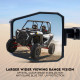 utv side mirrors with led spotlight & puddle mirror lights for 1.5