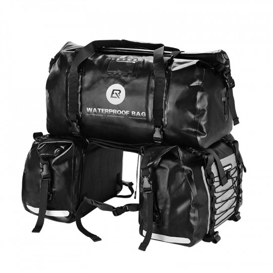 waterproof motorcycle saddlebags & tail bag combo