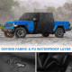 waterproof 600d oxford black cab car cover for 2020-later 2/4 door jeep gladiator jt