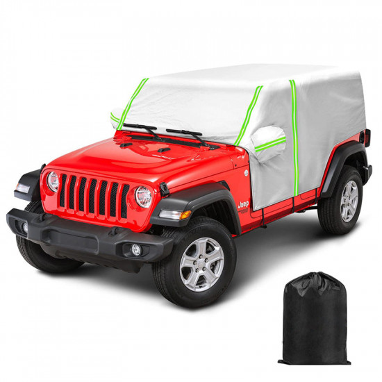 weatherproof 210d oxford cloth full door cab cover for 2007-later jeep wrangler jk & jl 2 door