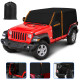 weatherproof 210d oxford cloth full door cab cover for 2007-later jeep wrangler jk & jl 4 door